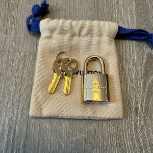 Louis Vuitton Gold Padlock with Keys